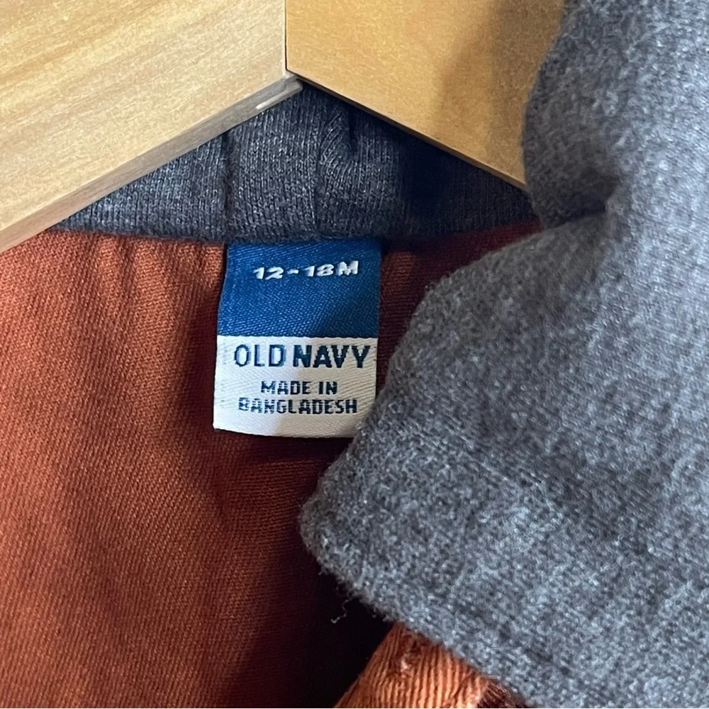 Orange Shirt and Gray Jacket Set with Beanie size 12 months baby bundle
